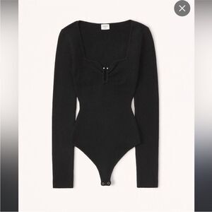 Abercrombie Black Long Sleeve Women's Sweater Bodysuit